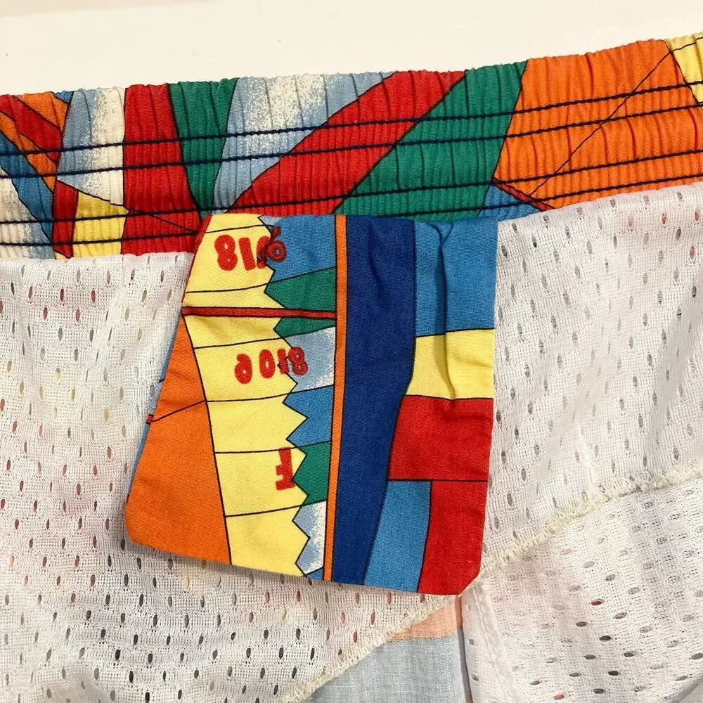 GOTTEX Shorts L 3.5”Ins Swim Air-Balloon Abstract Multi Colorful Pocket Lined
